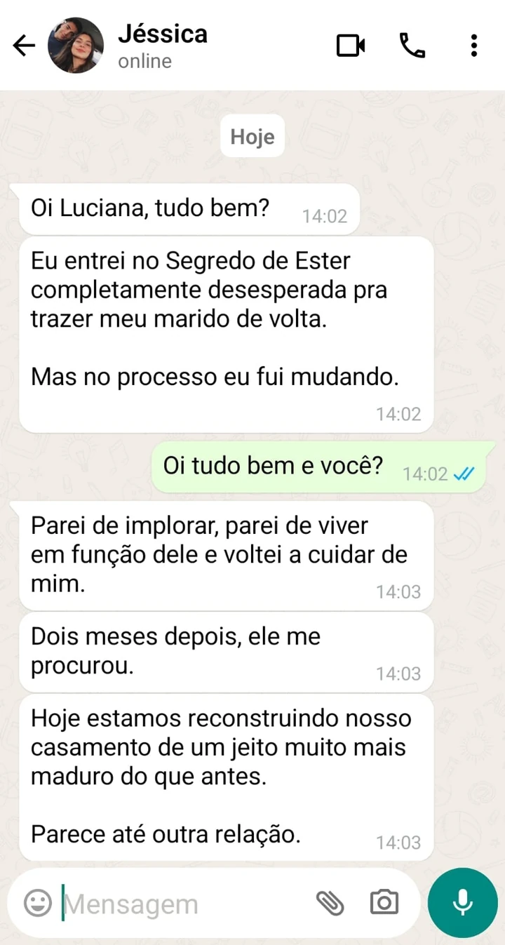 Depoimento real de Jéssica